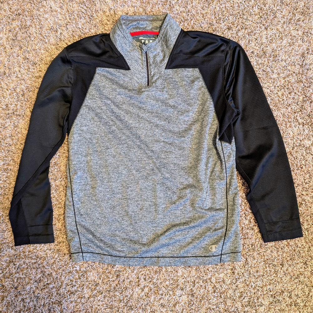 Men's Champion Elite Gray and Black Pullover